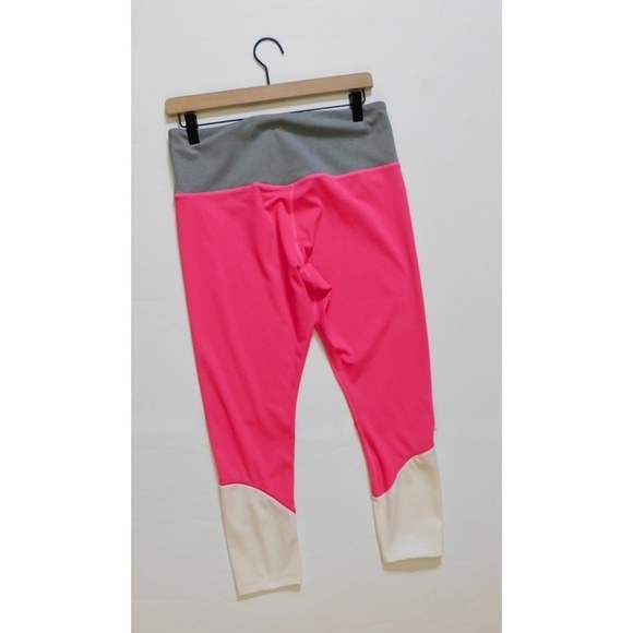 KATE SPADE Colorblock Leggings High Rise Waist Activewear Pink Gray White Large - Picture 9 of 16